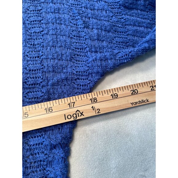 Anthropologie Nie & Zoe Sheer Linen Cardigan Sweater S Cottagecore Y2K Dainty - Picture 3 of 6